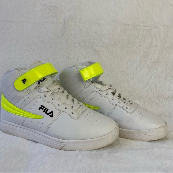 Fila Vulc Color Pop Neon Green High Top Sneakers - Picture 2 of 10